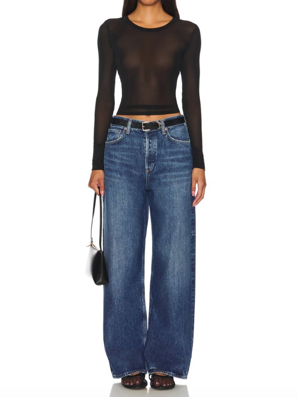 Agolde Low Slung Baggy Jean in Essence Wash